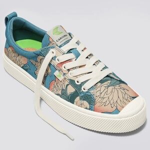 NIB Cariuma Hokusai OCA Low Peonies and Canaries Canvas Sneaker